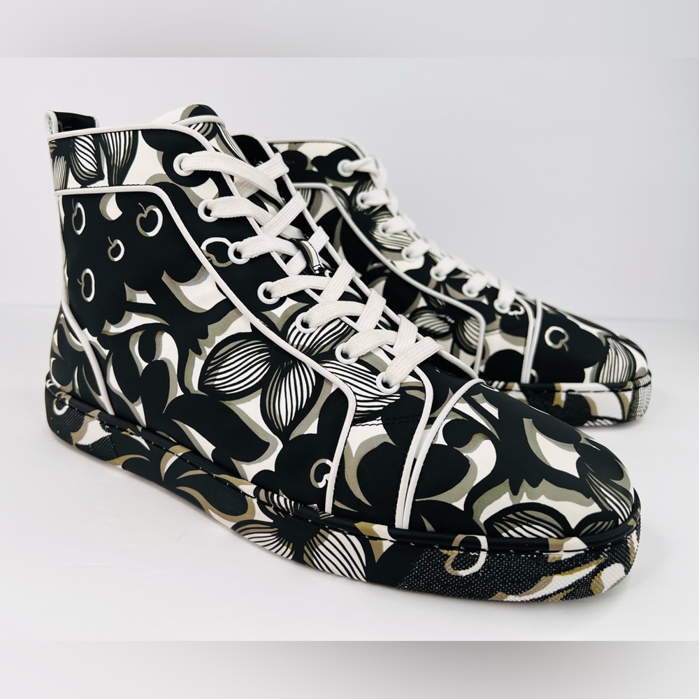 CHRISTIAN LOUBOUTIN Louis Orlato Flat Petunia High Top Sneakers EU 44 - US 11 - Picture 12 of 12